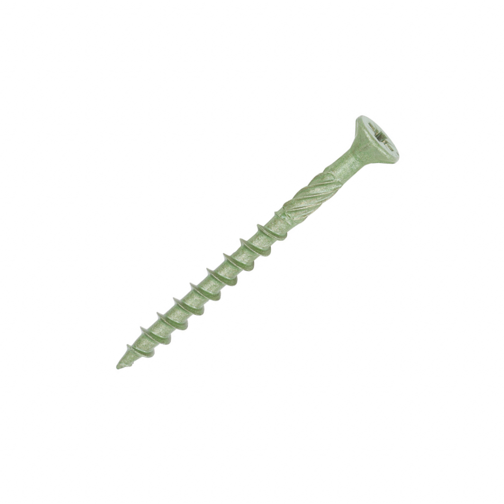 Decking Screws 50mm Pozi Countersunk Green