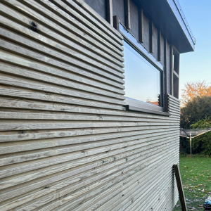 timber products Leeds, a cladded outbuilding