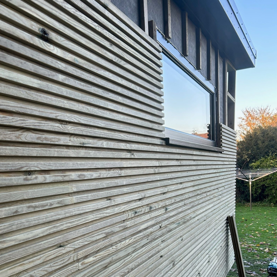 timber products Leeds, a cladded outbuilding